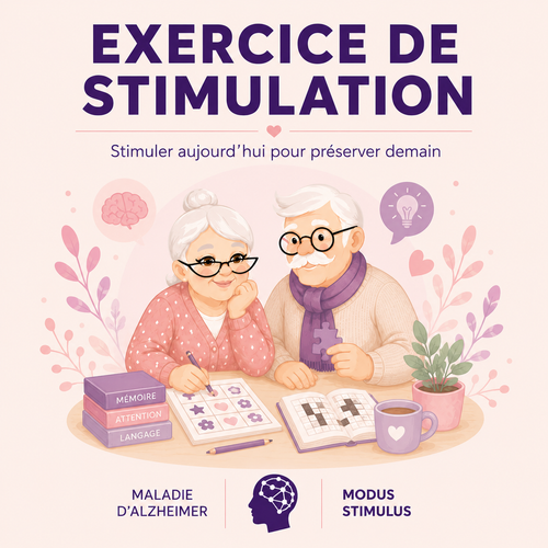 Jeu de mots pour stimuler la mémoire dans la maladie d'Alzheimer.