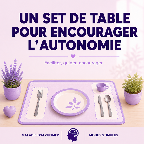 Set de table pour favoriser l'autonomie dans la maladie d'Alzheimer