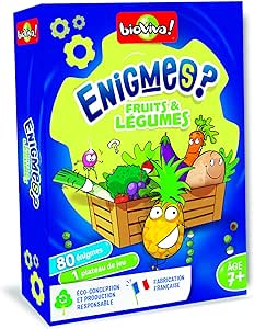 Jeux de réflexion :  Énigmes Fruits et légumes - Marque : Bioviva